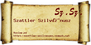 Szattler Szilvánusz névjegykártya
